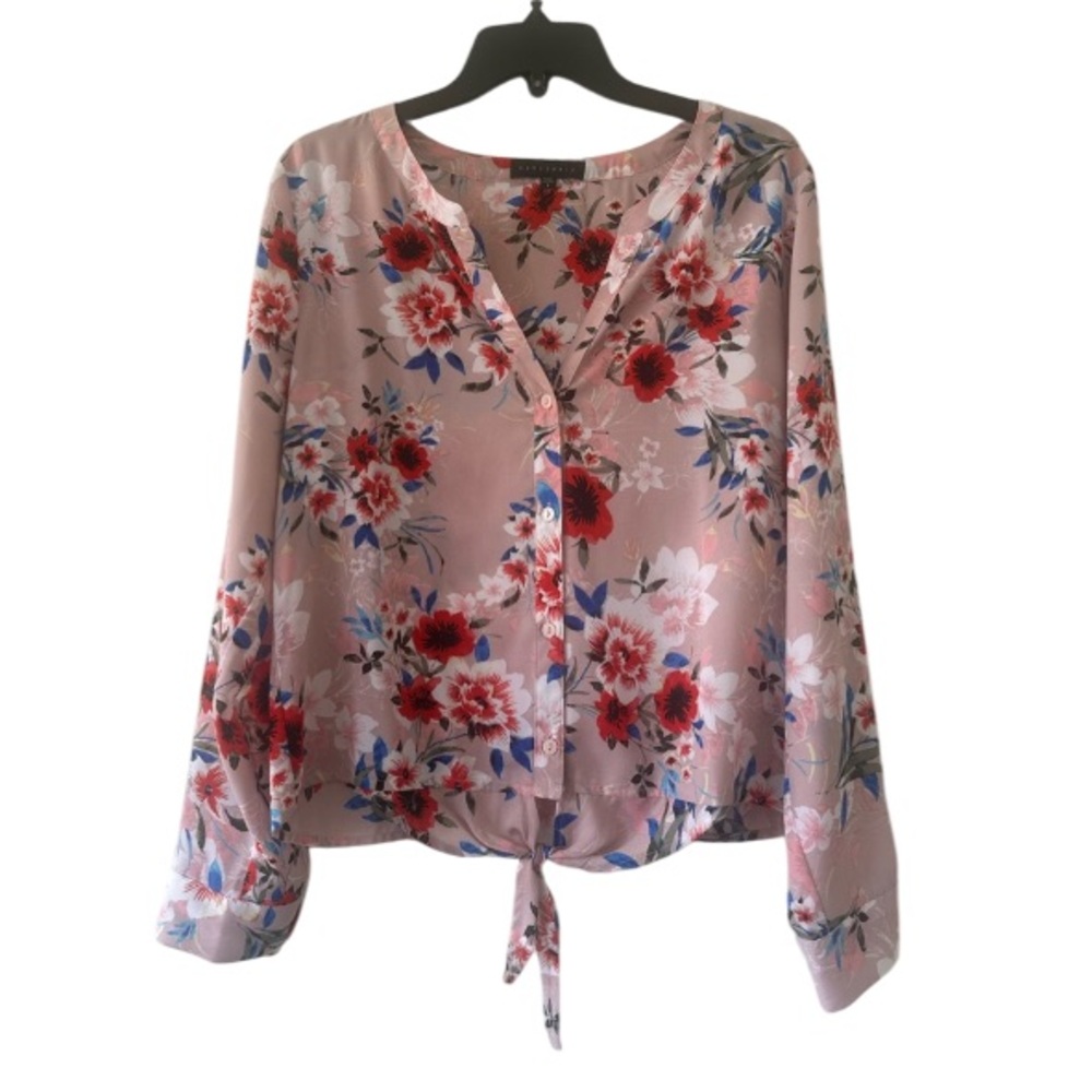 Sanctuary women’s floral top blouse size Small S long sleeve